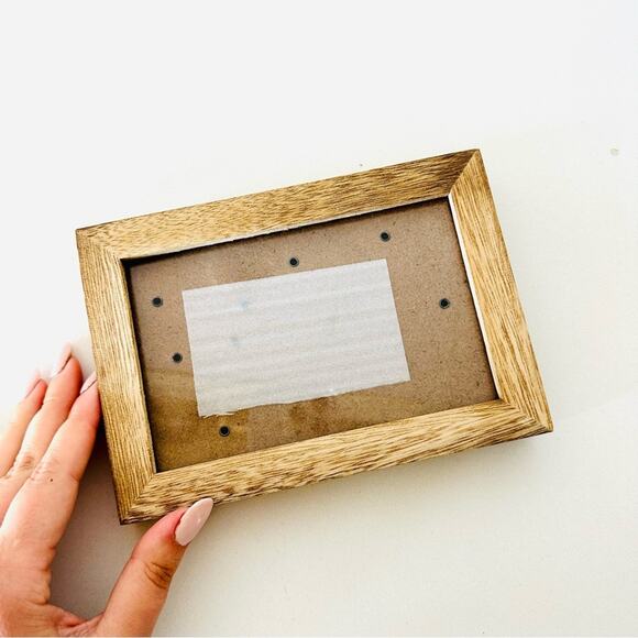 VINTAGE ANTHROPOLOGIE Brown Tan Wood Photo Picture Frame Y2K 90s 80s Rustic Fall - Picture 4 of 6